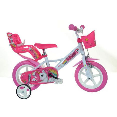 Bicicleta copii 3-5 ani, 12 inch, Unicorn, Dino Bikes 124RLUN - imagine 9